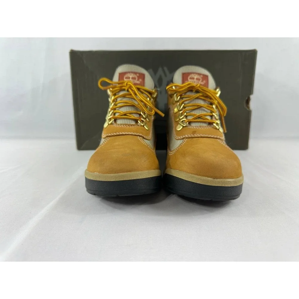 Timberland Field Boots Boys Size 5.5 Wheat Nubuck Leather Hiking 15945